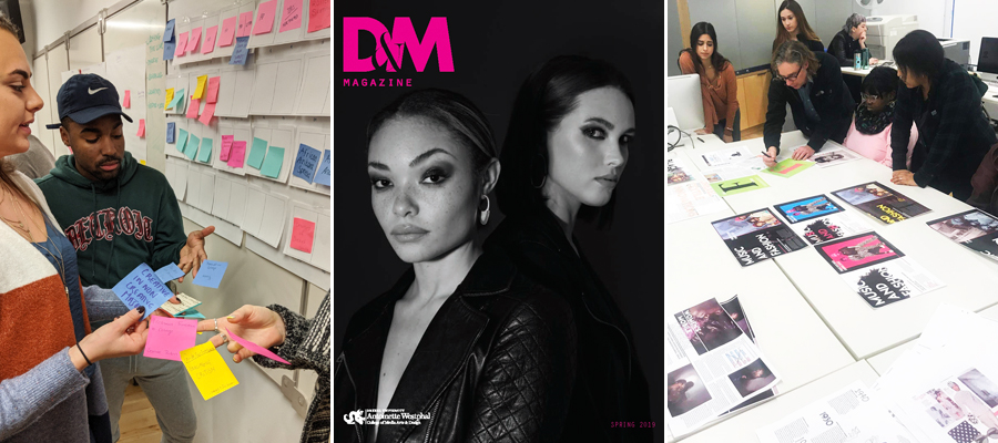 Design & Merchandising students working on D&M Magazine